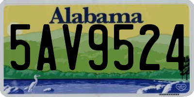 AL license plate 5AV9524