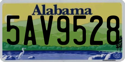 AL license plate 5AV9528