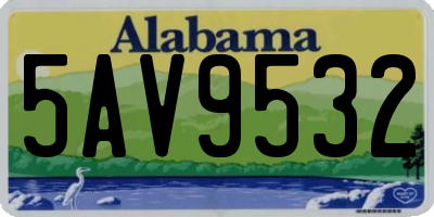 AL license plate 5AV9532