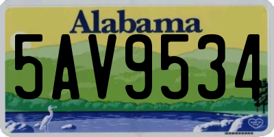 AL license plate 5AV9534