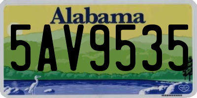 AL license plate 5AV9535