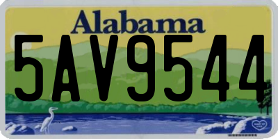 AL license plate 5AV9544