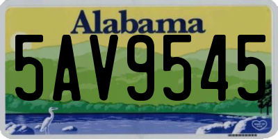 AL license plate 5AV9545