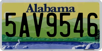AL license plate 5AV9546