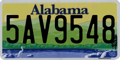 AL license plate 5AV9548