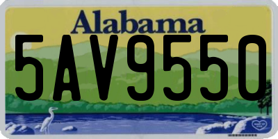 AL license plate 5AV9550