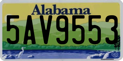 AL license plate 5AV9553