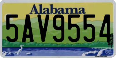 AL license plate 5AV9554