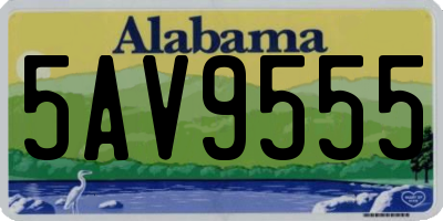 AL license plate 5AV9555