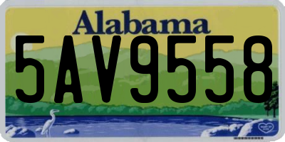 AL license plate 5AV9558