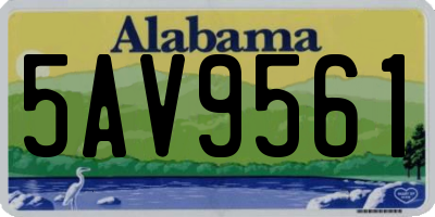 AL license plate 5AV9561