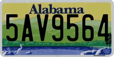 AL license plate 5AV9564