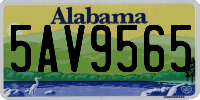 AL license plate 5AV9565
