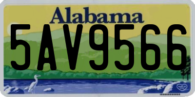 AL license plate 5AV9566