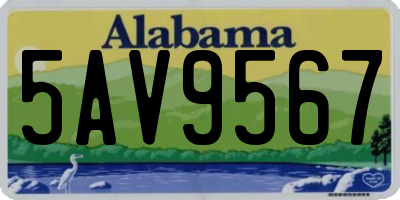 AL license plate 5AV9567