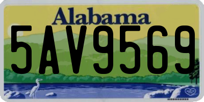 AL license plate 5AV9569