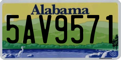 AL license plate 5AV9571