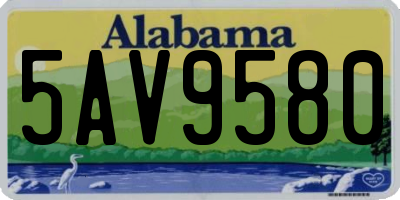 AL license plate 5AV9580