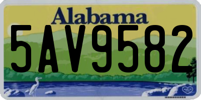 AL license plate 5AV9582