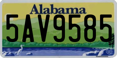 AL license plate 5AV9585