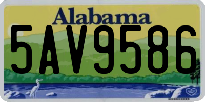 AL license plate 5AV9586