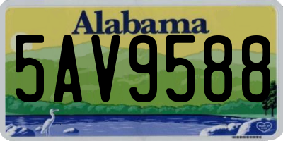 AL license plate 5AV9588