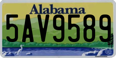 AL license plate 5AV9589