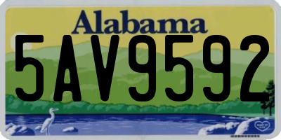AL license plate 5AV9592