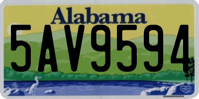 AL license plate 5AV9594