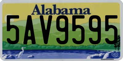 AL license plate 5AV9595