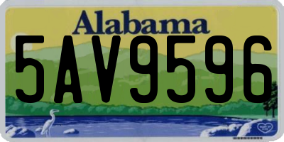 AL license plate 5AV9596