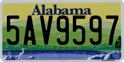 AL license plate 5AV9597