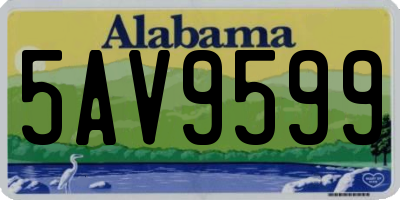 AL license plate 5AV9599