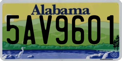 AL license plate 5AV9601