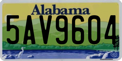 AL license plate 5AV9604