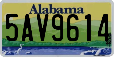 AL license plate 5AV9614