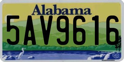 AL license plate 5AV9616