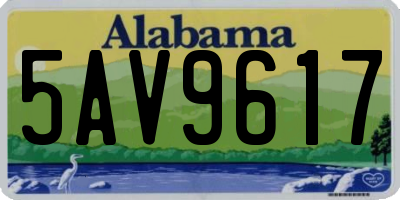 AL license plate 5AV9617
