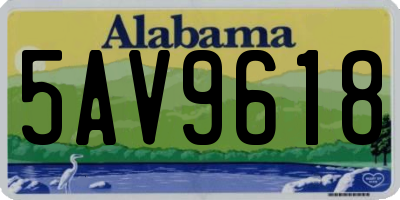 AL license plate 5AV9618
