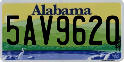 AL license plate 5AV9620