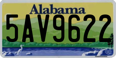 AL license plate 5AV9622