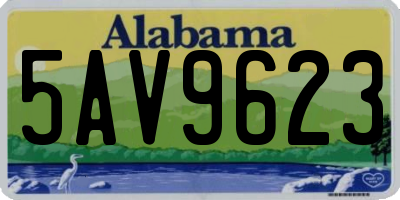 AL license plate 5AV9623