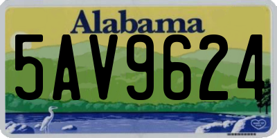 AL license plate 5AV9624