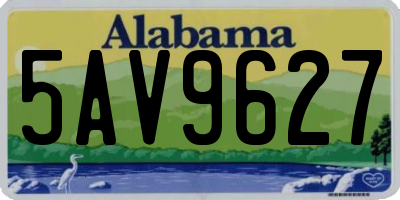 AL license plate 5AV9627