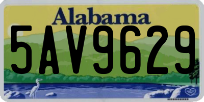 AL license plate 5AV9629