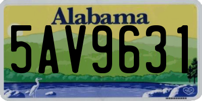 AL license plate 5AV9631