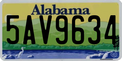 AL license plate 5AV9634