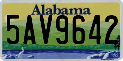AL license plate 5AV9642
