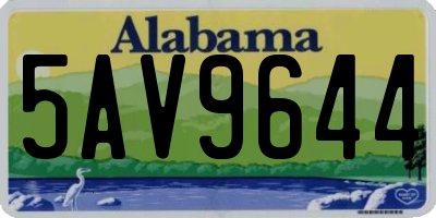 AL license plate 5AV9644