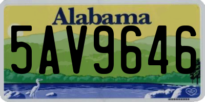 AL license plate 5AV9646